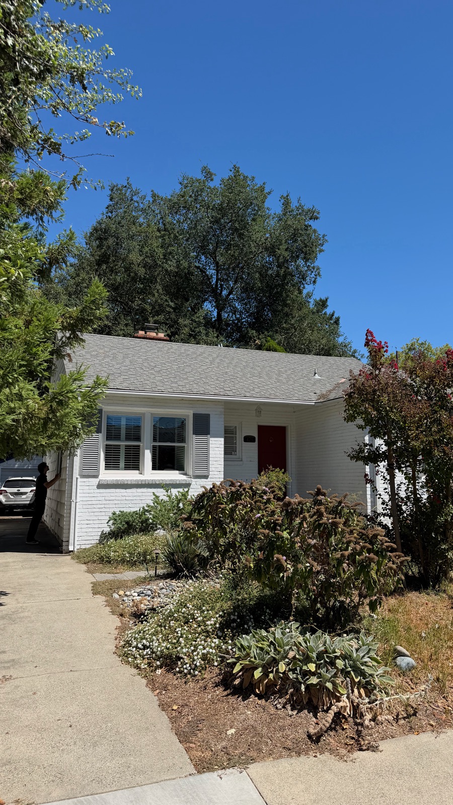 Freshly cleaned two-story home exterior